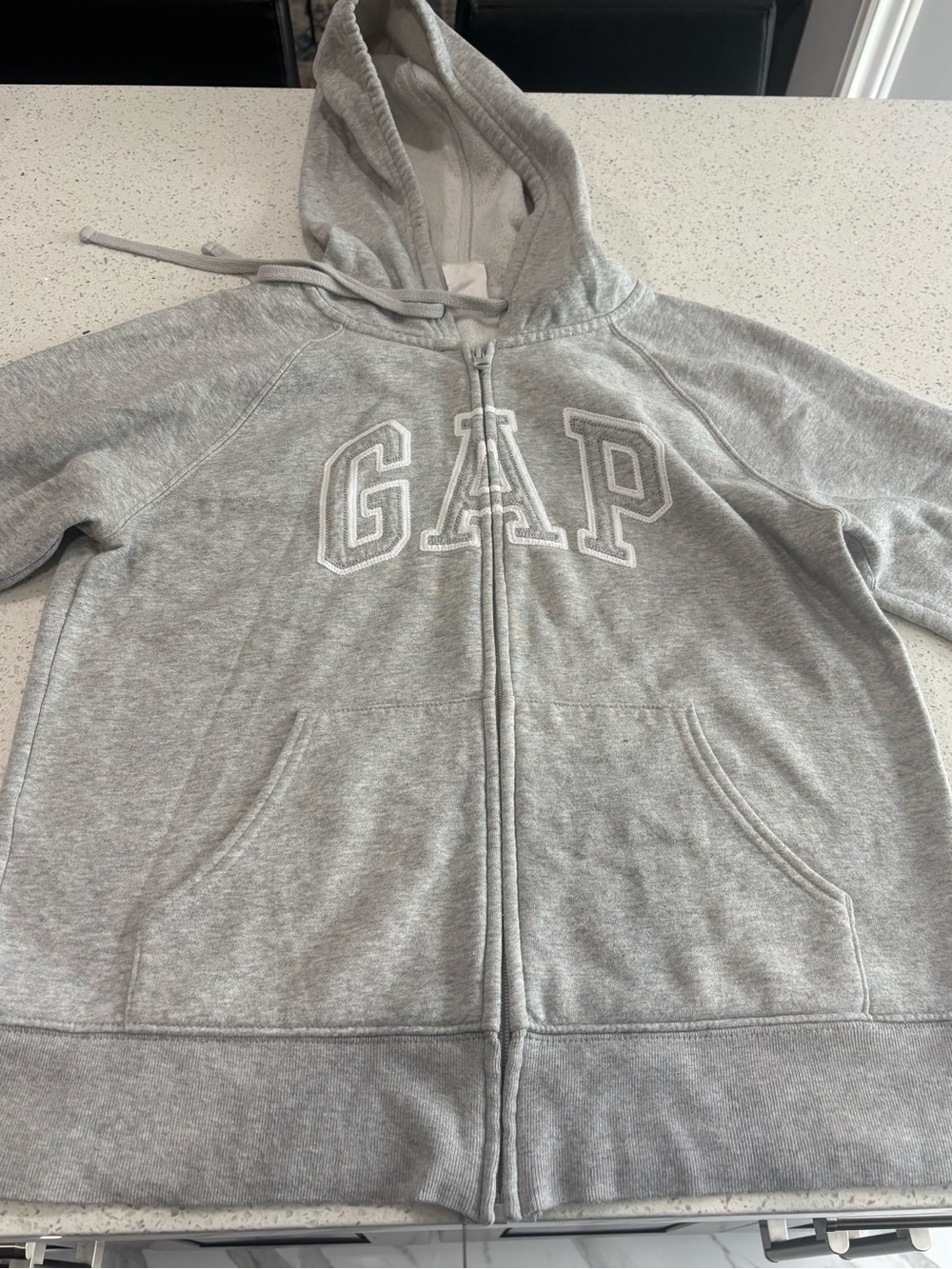 GAP Light Gray Zip-Up Hoodie